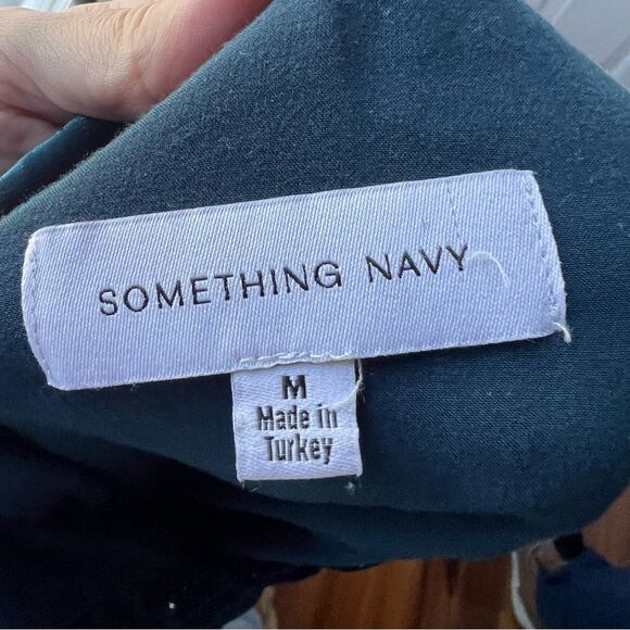 Something Navy Stud Velvet Shirt Jacket Size Medium - Picture 5 of 6